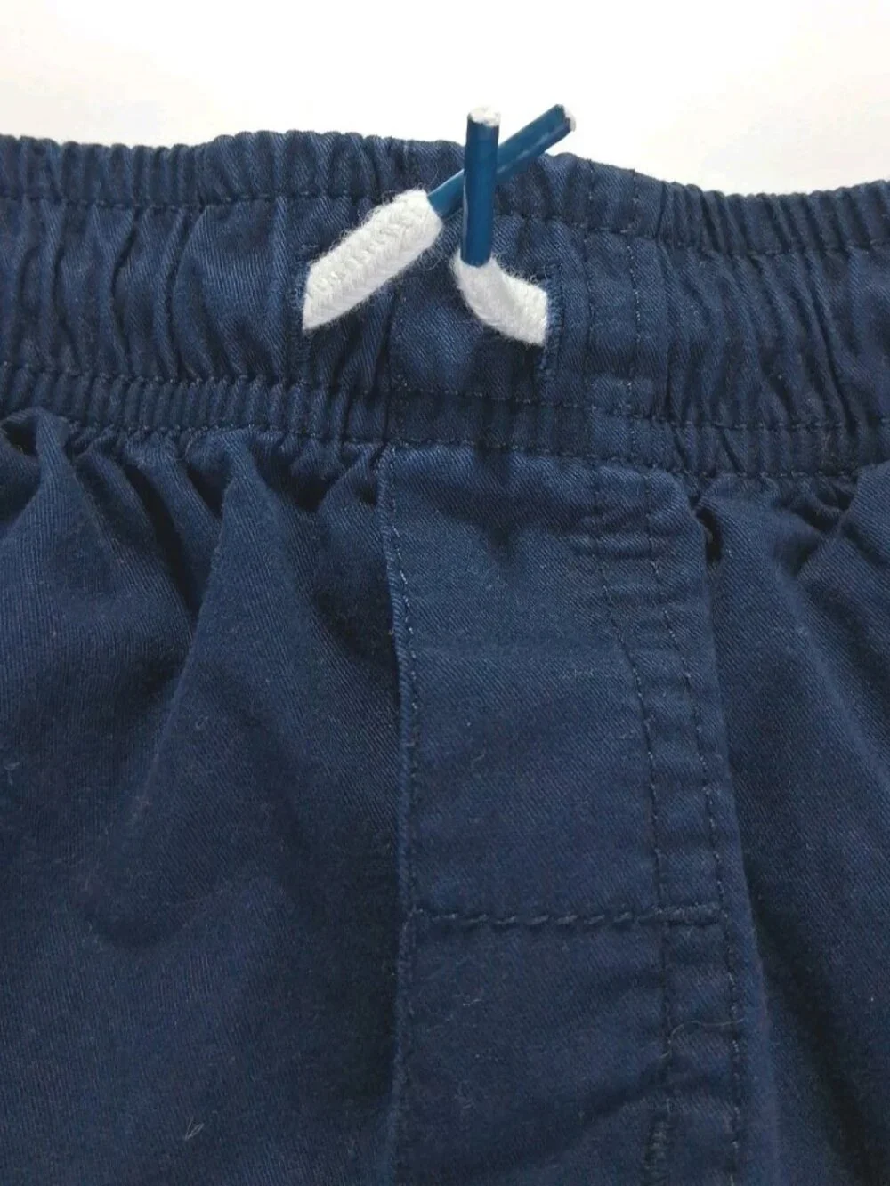 Boys Cat and Jack Khaki Shorts Size Medium (8) Navy Blue Drawstring With Pockets